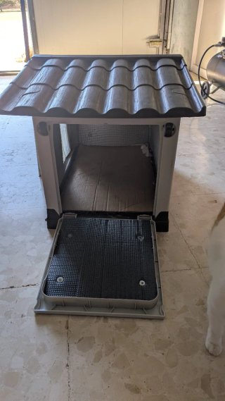 Casetta per Cani/Gatti Piccoli Marrone/Bianco