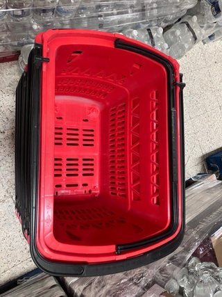 Cestas de supermercado rojas 50L