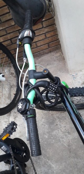 Bicicleta Montaña Negra y Verde