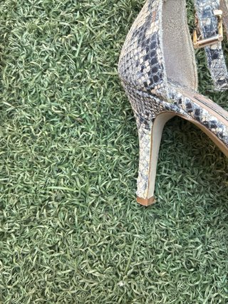 Zapatos Tacón Cortefiel Piel Serpiente