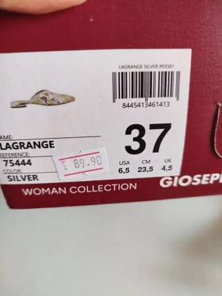 Mules donna Gioseppo pelle intrecciata oro/argento