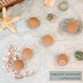 6 Maniglie per cassetti con corda di iuta stile nautico e bohemien