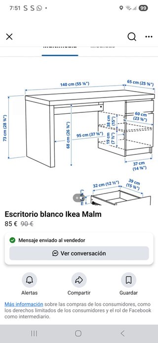 Cama Ikea Slakt con cajones