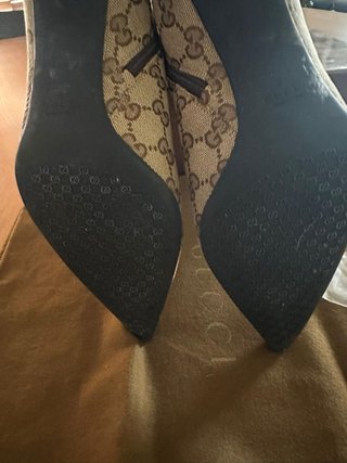Botines Gucci GG Beige y Marrón