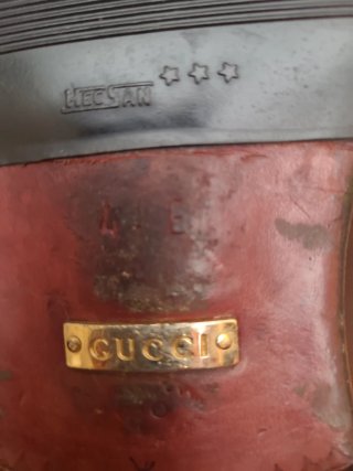Scarpe Gucci in pelle e camoscio marroni
