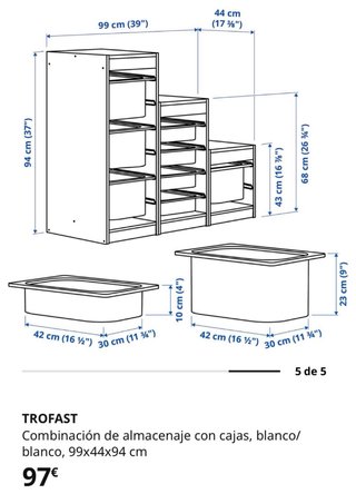 Mueble Escalera Almacenaje Blanco IKEA