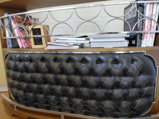 Mueble Bar Vintage Cuero y Madera
