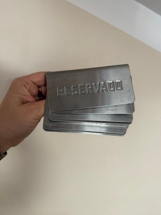 9 Carteles Reservado Acero Inoxidable