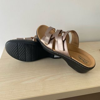 Sandalias Clarks Merliah Karli de piel metalizada