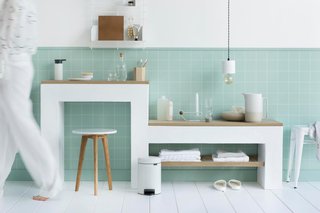 Brabantia cubo de basura pedal blanco