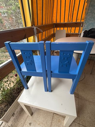 Mesa Ikea Lack y 4 Sillas Kritter