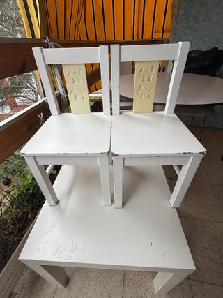 Mesa Ikea Lack y 4 Sillas Kritter