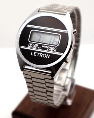 Reloj LETRON Digital Vintage Acero 70s