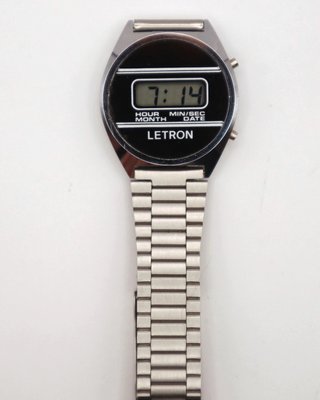 Reloj LETRON Digital Vintage Acero 70s