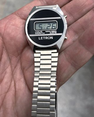 Reloj LETRON Digital Vintage Acero 70s