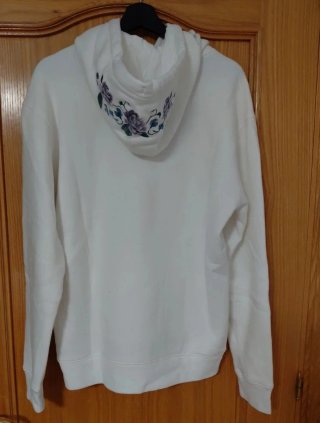Sudadera Hollister Blanca con Flores