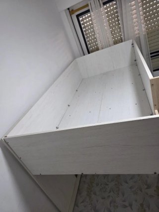 Cama tren GROE Blanco/Natural
