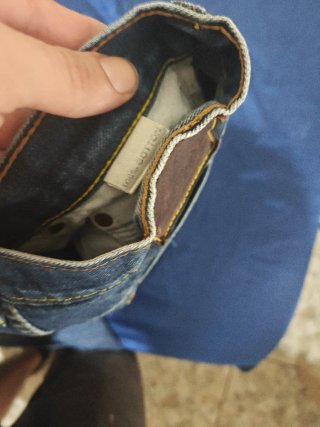 Pantalones Evisu Azules con Diseño Floral
