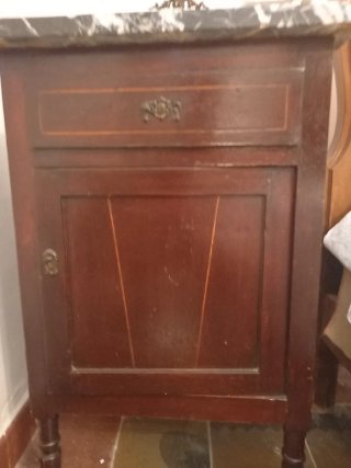 Mesita vintage mármol y madera