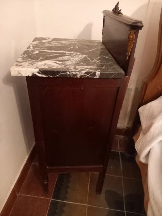 Mesita vintage mármol y madera