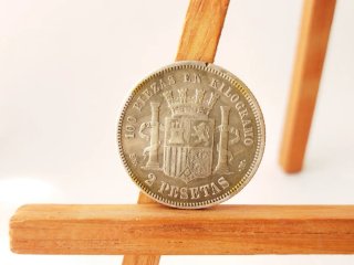 Moneda Plata 2 pesetas 1869 *18*69 República