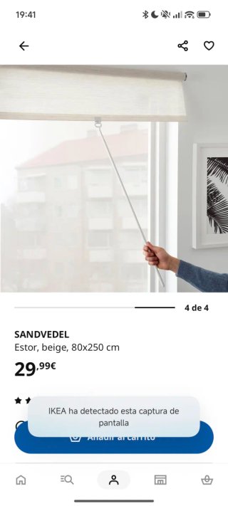 Estor IKEA SANDVEDEL beige 80x250