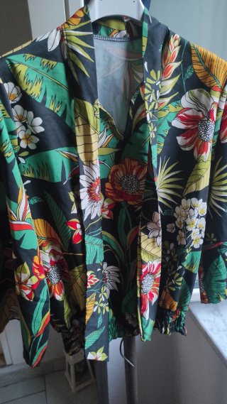 Camicia Floreale con nastro Taglia S/M