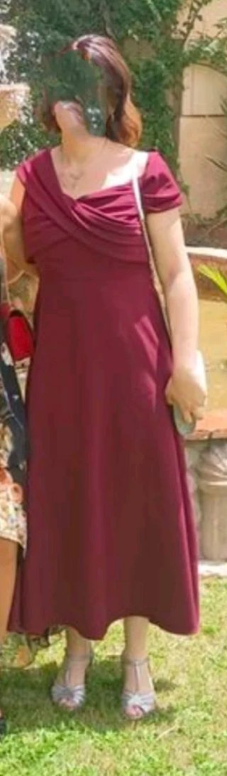 Vestido invitada Purificación García rojo Talla M