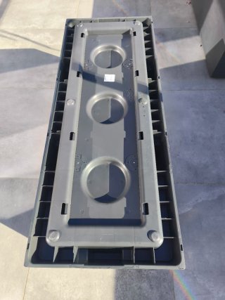 5 Jardineras Exterior Gris 1m