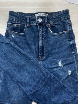 Pantalones pitillo Stradivarius azules