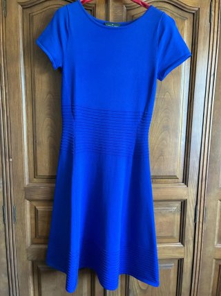 Vestido azul punto Roberto Verino