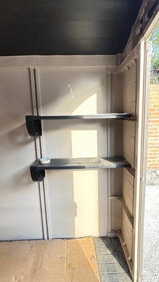 Caseta grande cobertizo de jardín de plástico