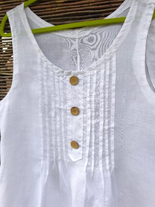 Vestido de lino blanco