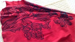 Falda roja estampada talla única