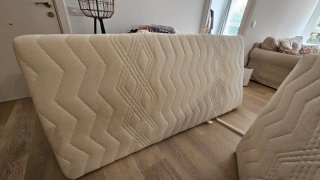 Cama base tapizada y colchon 90x190