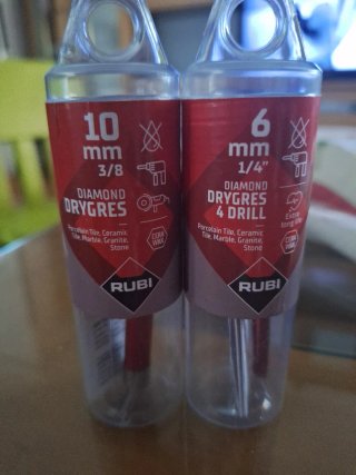 Brocas Diamante Rubi 10mm y 6mm