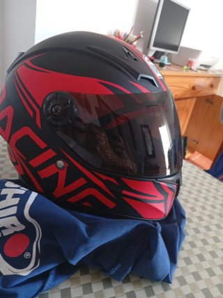 Casco  velocidad  Negro/Rojo