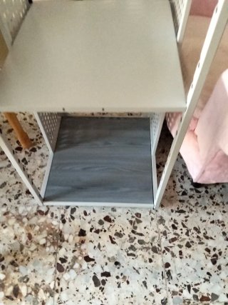 Estantería Metálica Gris y Blanca