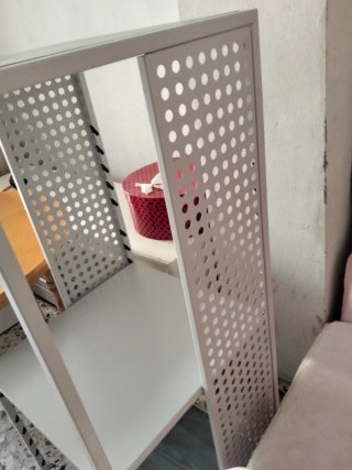 Estantería Metálica Gris y Blanca