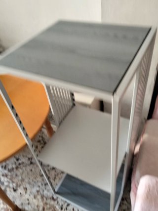 Estantería Metálica Gris y Blanca