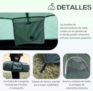 Tienda campaña 5 personas 455x230x180cm