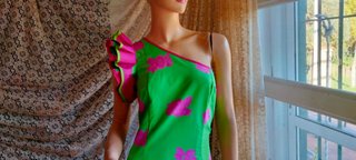 Traje Flamenca Asimétrico Talla 40-42