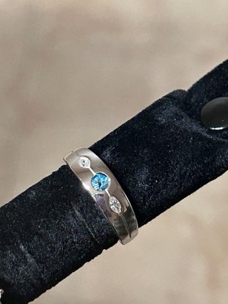 Anillo Plata Circonitas Azul
