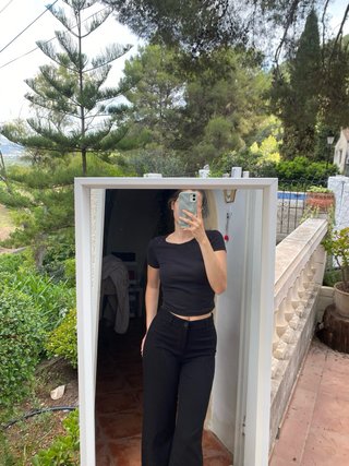 Camiseta Pull&Bear Negra Talla XS