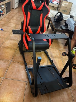 Cockpit Sim Racing Ajustable con Asiento Deportivo