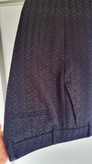 Pantalón traje negro textura S