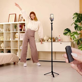 AISENS trípode selfie mando bluetooth versátil