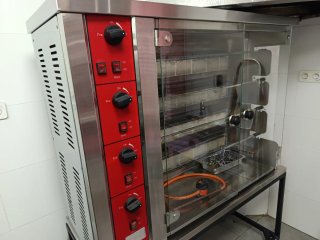 Asador de pollos profesional a gas
