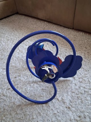 Lámpara Techo Infantil Cohete Azul y Rojo