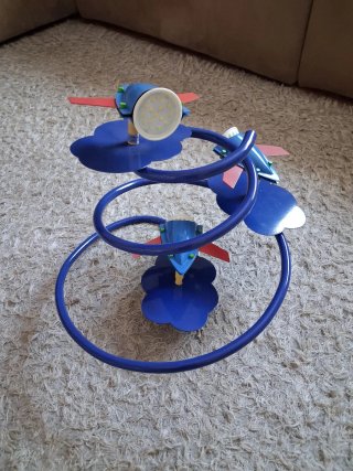 Lámpara Techo Infantil Cohete Azul y Rojo